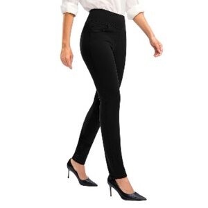High Waist Black Pull on Dress Pants / Slacks size women’s Large